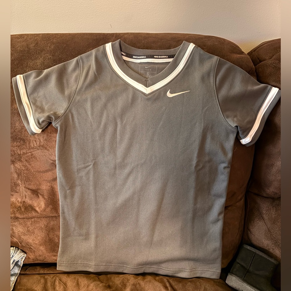 Nike Black and White Baseball Shirt